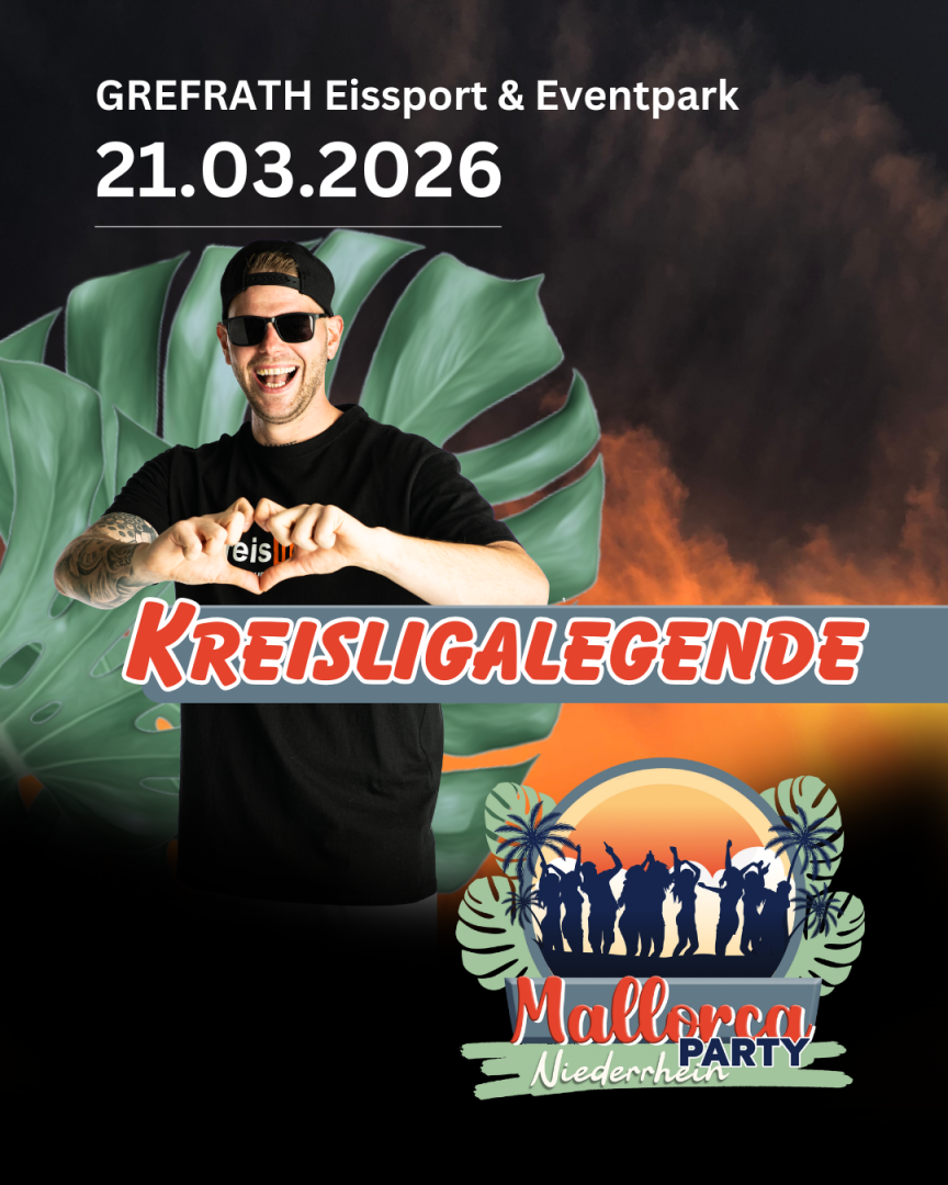 Ticket für die Mallorca-Party am Niederrhein!