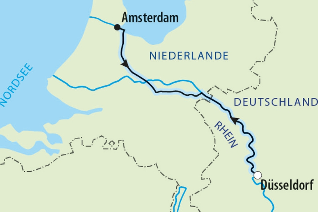 Partykreuzfahrt Düsseldorf-Amsterdam für 2 Personen 20.11. - 22.11.2026